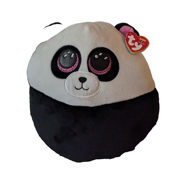 Ty Squish a Boos "Bamboo the Panda" Medium NEW with Tags 2020 Birthday June 7 - Picture 2 of 3